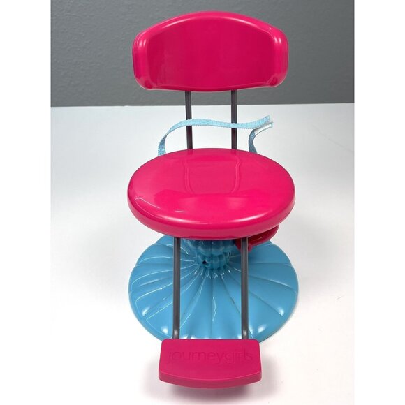 JOURNEY GIRLS Hot Pink Aqua SALON CHAIR & Cape Spray Bottle for 18" AG OG Dolls - Picture 2 of 8